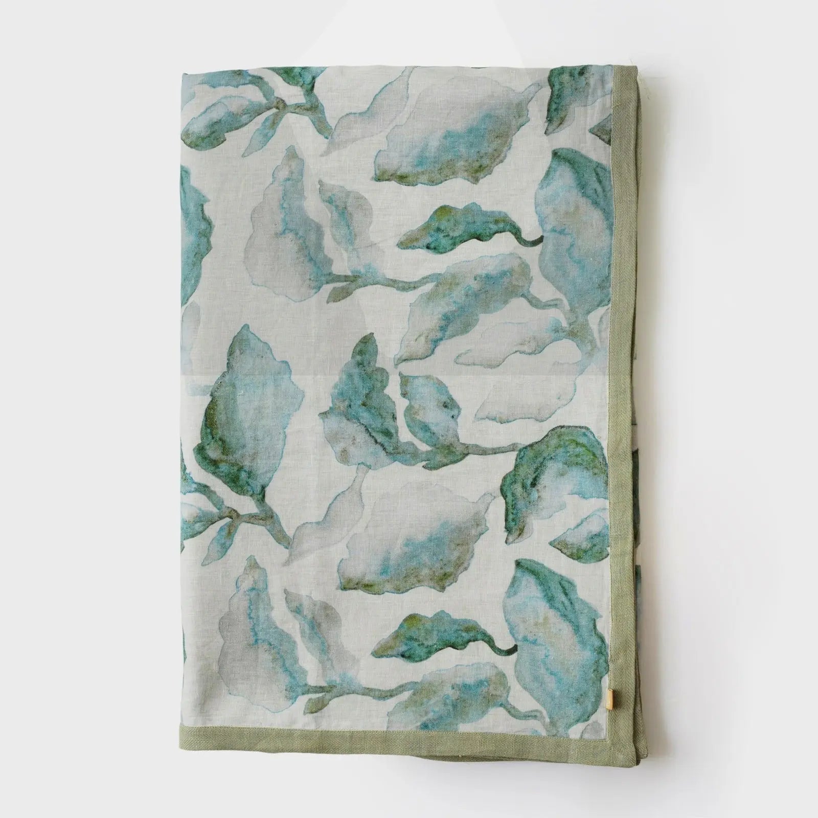 Cascade Teal Linen Bedspread SanctuaryLiving