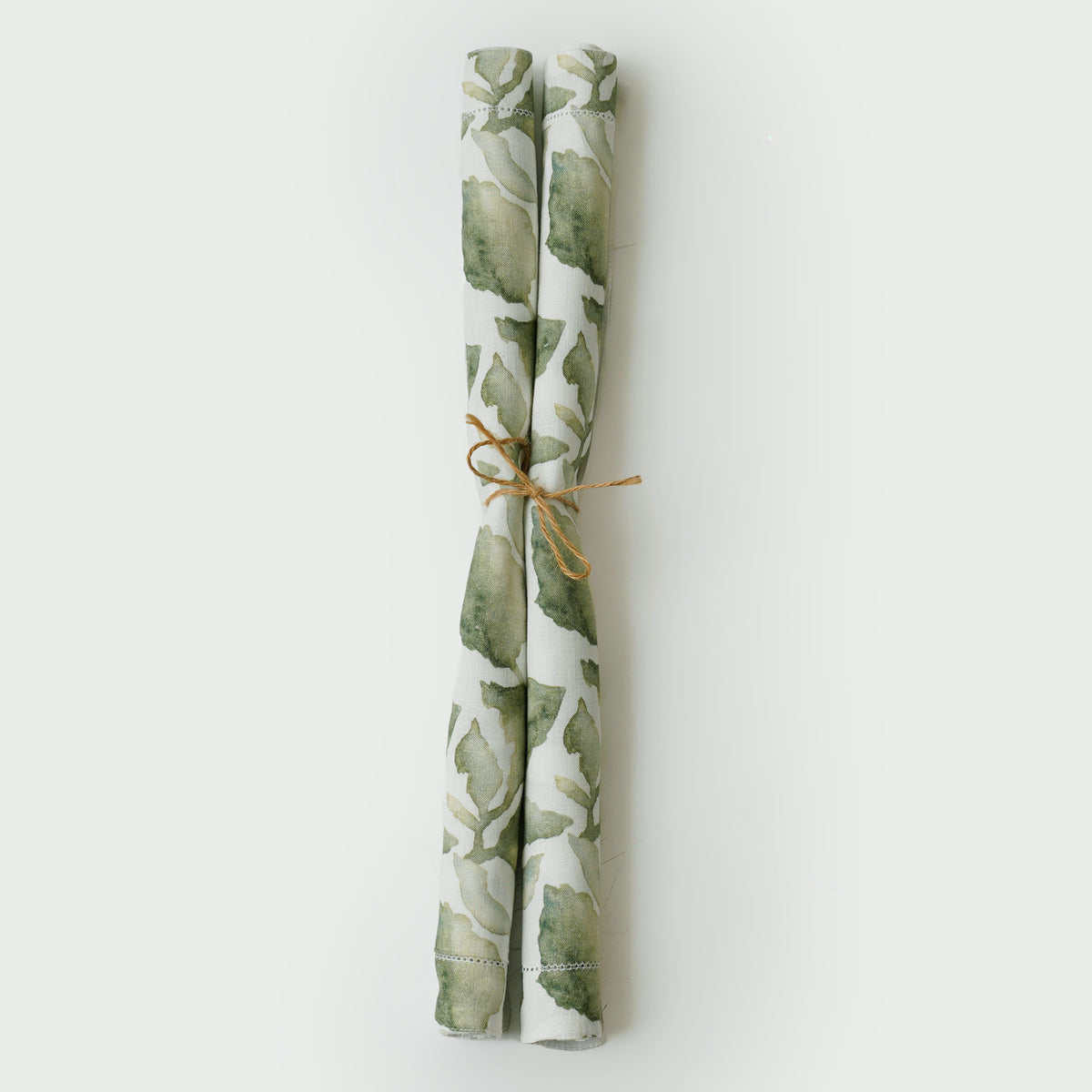Cascade Green Linen Table Napkins-Set of 2