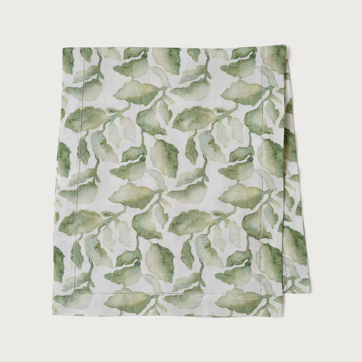Cascade Green Linen Table Runner SanctuaryLiving