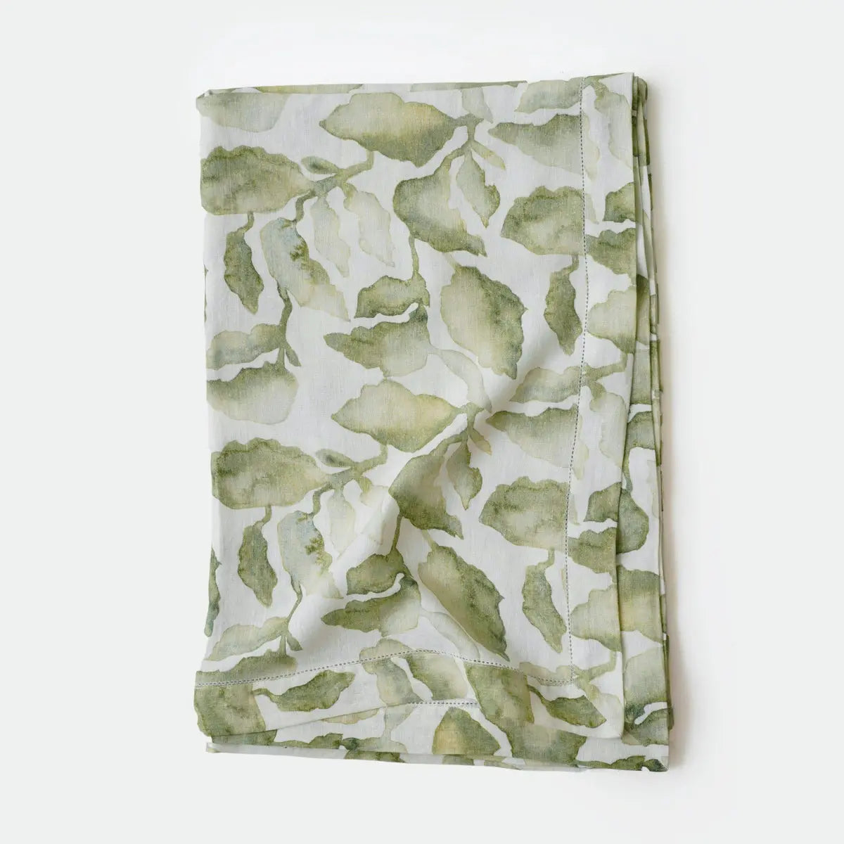 Cascade Green Linen Table Cover SanctuaryLiving