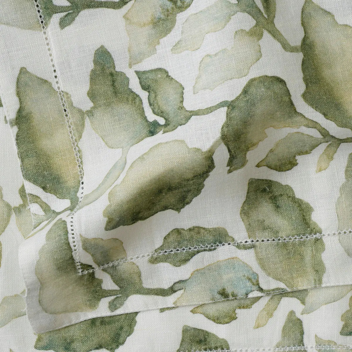 Cascade Green Linen Table Runner SanctuaryLiving