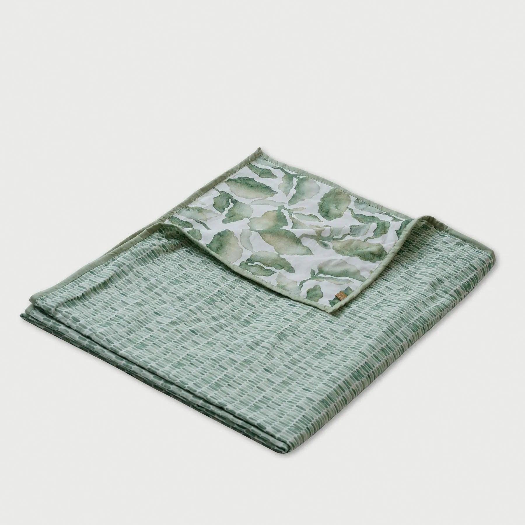 Cascade Speckle Green Cotton Dohar SanctuaryLiving