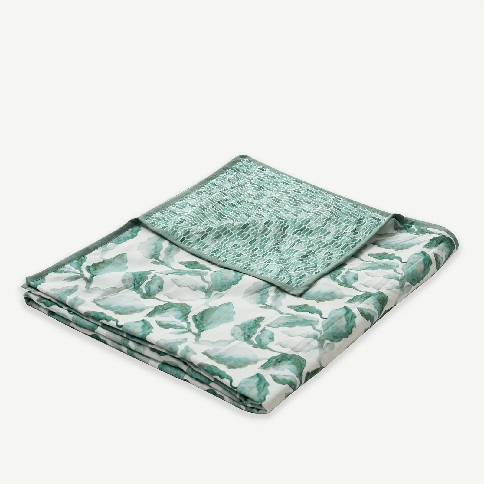 Cascade Teal Linen Bedspread SanctuaryLiving