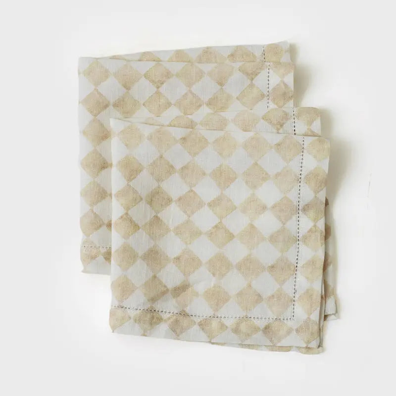 Linen Beige Table Runner and Napkin Gift Set SanctuaryLiving