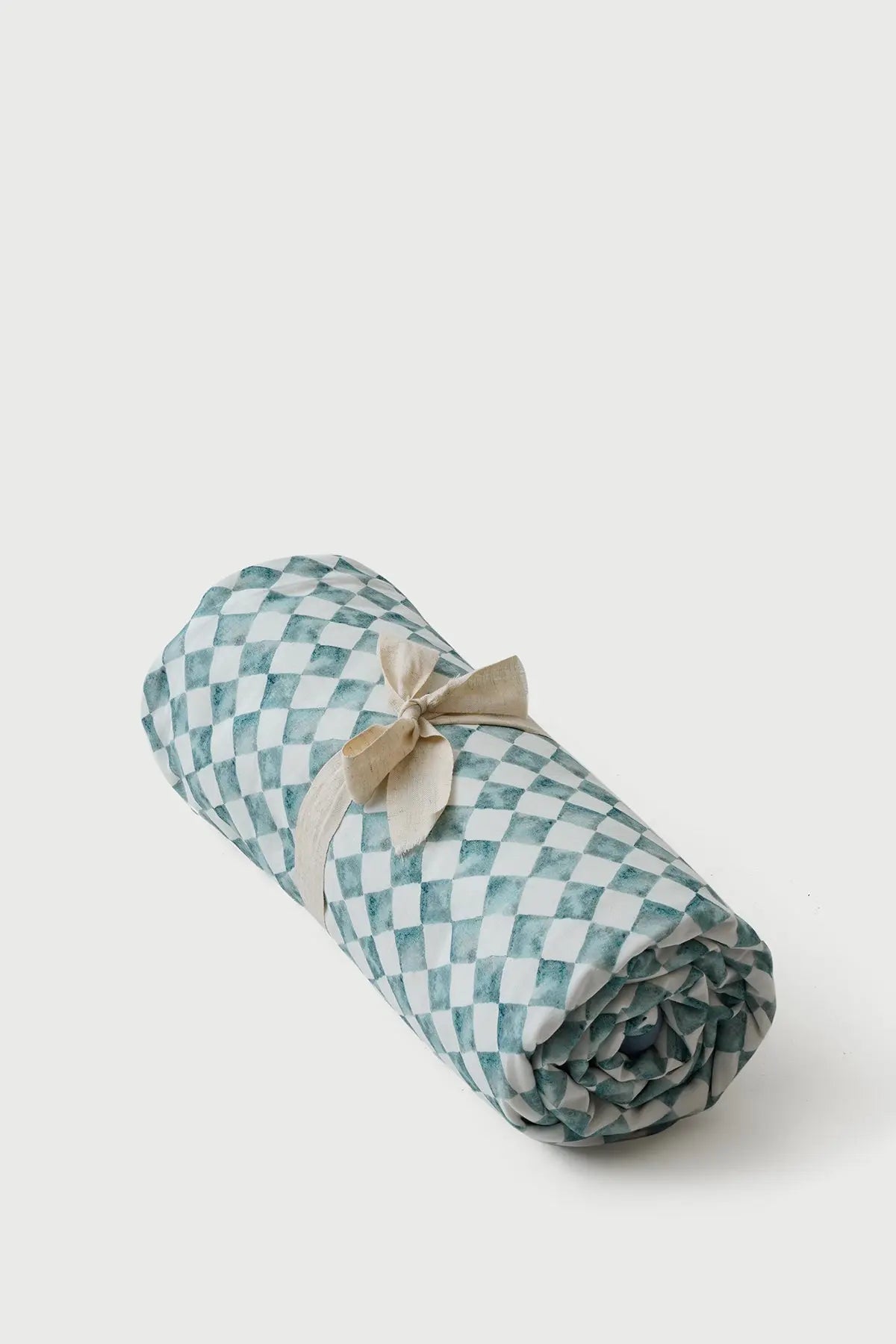 Checker Mosaic Blue Cotton Dohar SanctuaryLiving