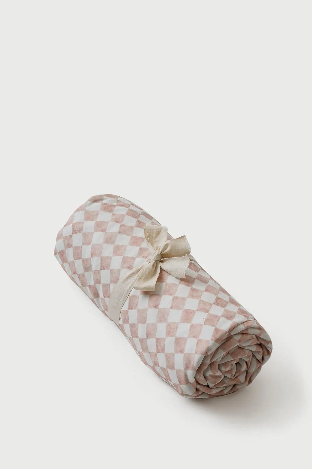 Checker Mosaic Blush Cotton Dohar SanctuaryLiving