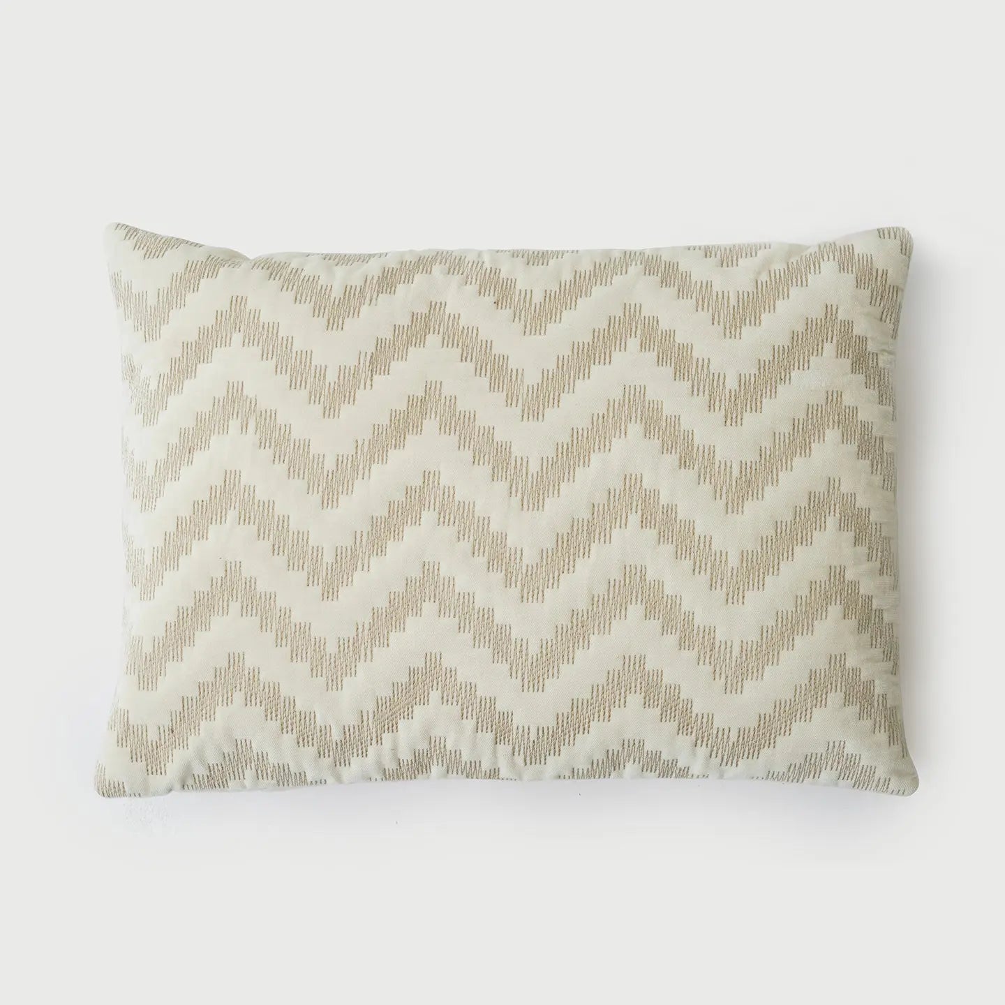 Chevron Brown Oblong Velvet Cushion Cover SanctuaryLiving