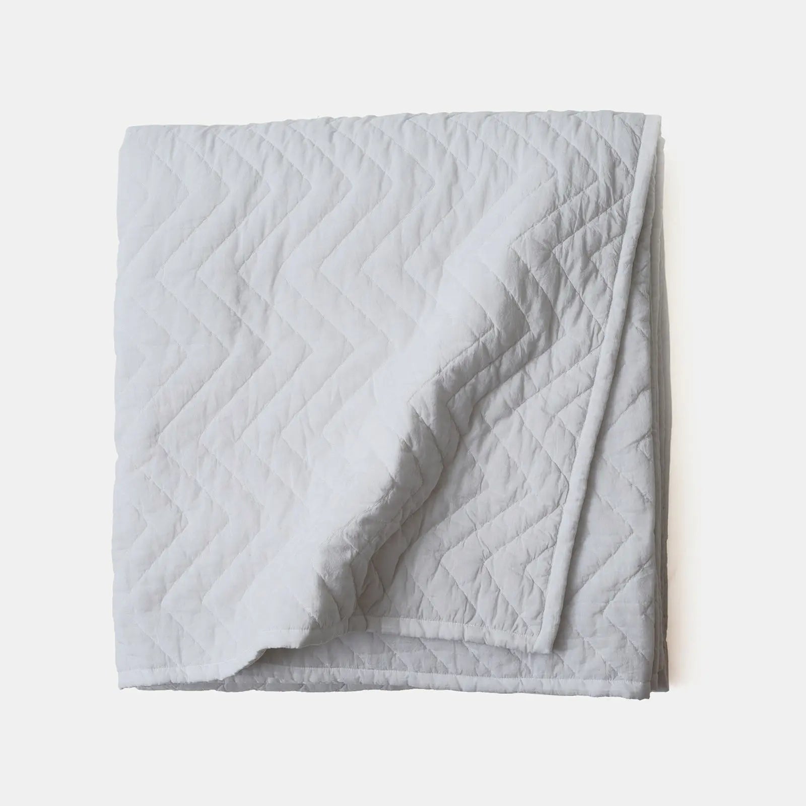 Chevron Ivory Quilted Cotton Bedding Set SanctuaryLiving