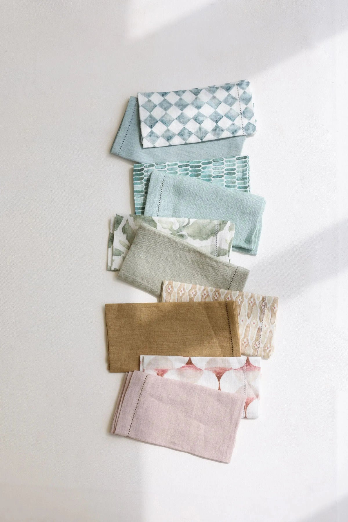 Sage Herringbone Linen Table Napkins-Set of 2 SanctuaryLiving