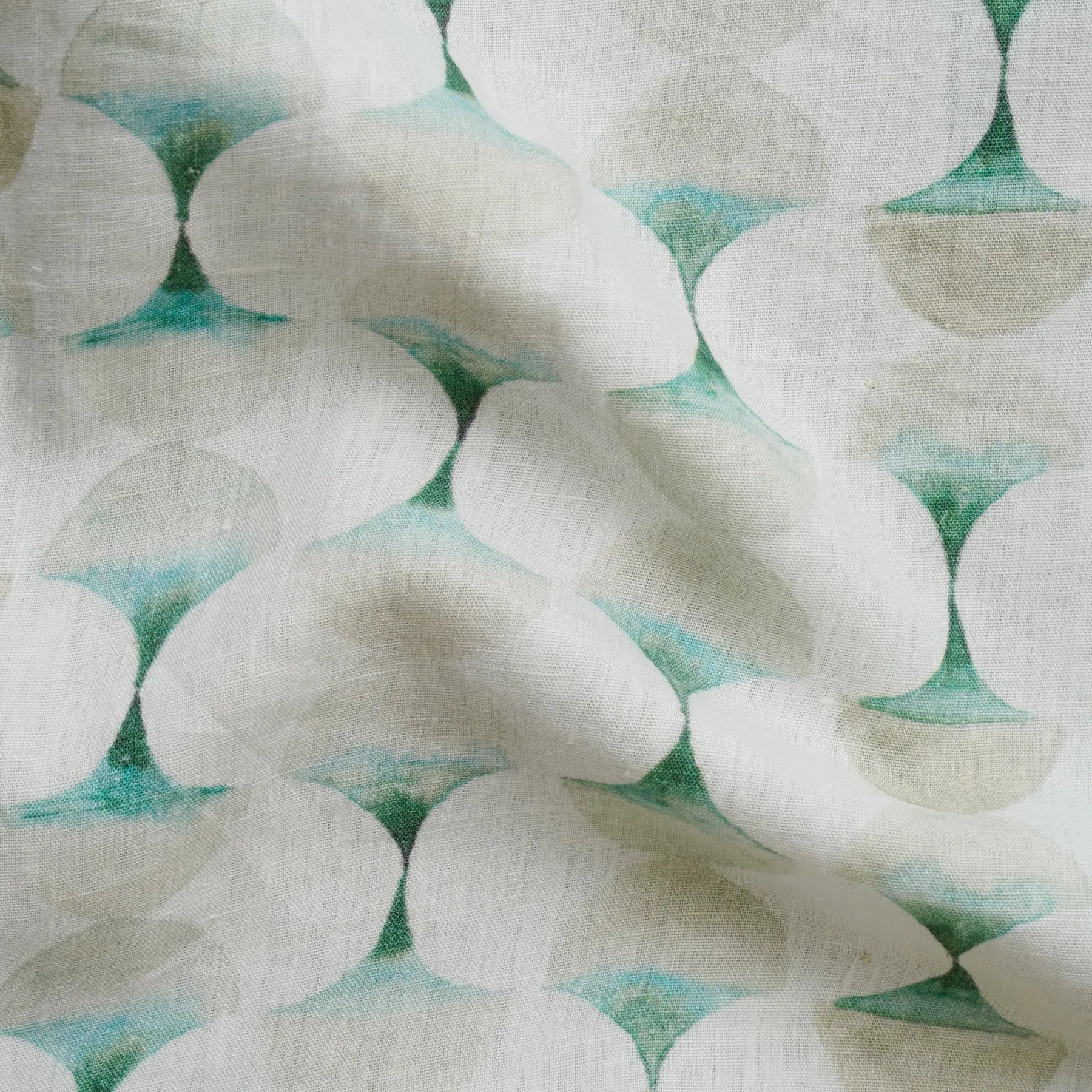 Printed Linen Round Table cover SanctuaryLiving