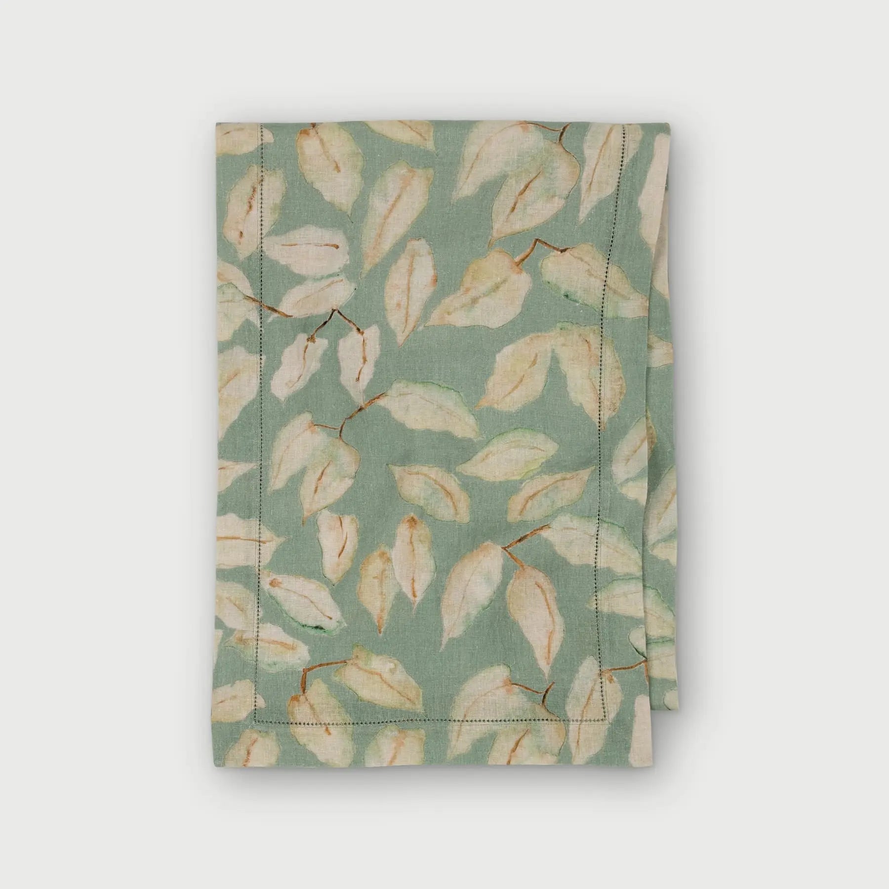 Grove Duck Egg Linen Table Runner SanctuaryLiving