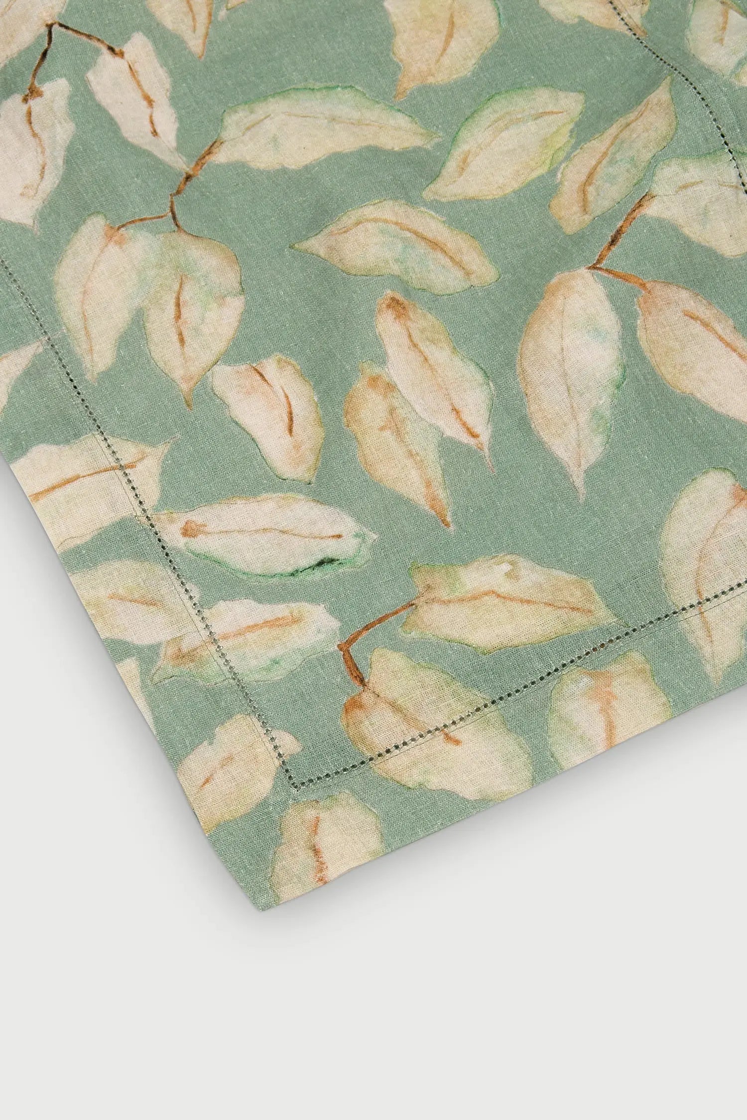 Grove Duck Egg Linen Table Runner SanctuaryLiving