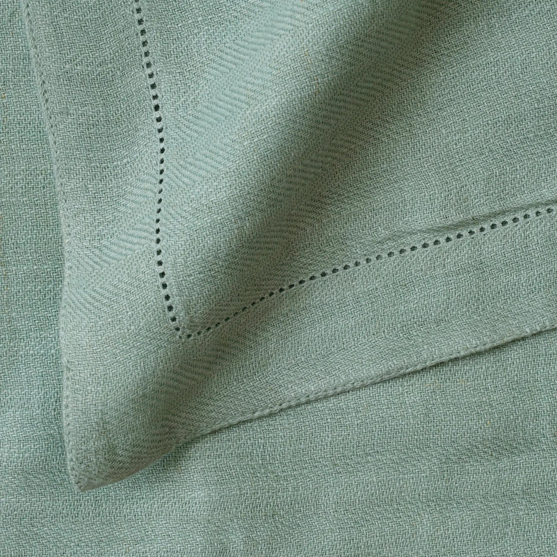 Hemstitch Duck Egg Linen Table Mats-Set of 2 SanctuaryLiving