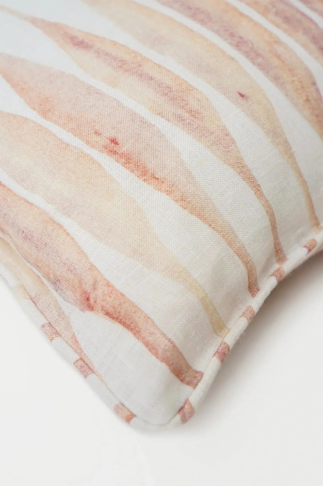Ripple Blush Linen Oblong Cushion Cover