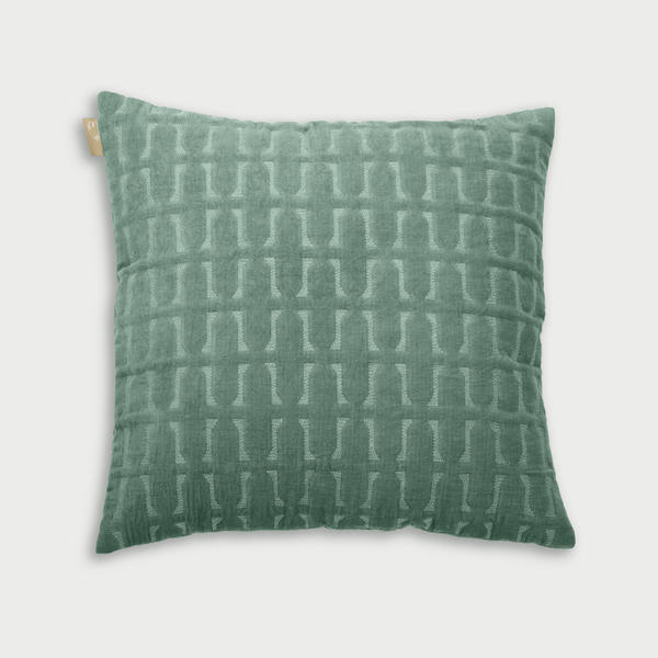 Twig Eucalyptus Embroidered Cushion Cover
