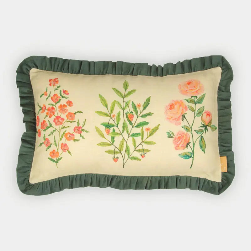Fiora Ivory Linen Oblong Cushion Cover SanctuaryLiving