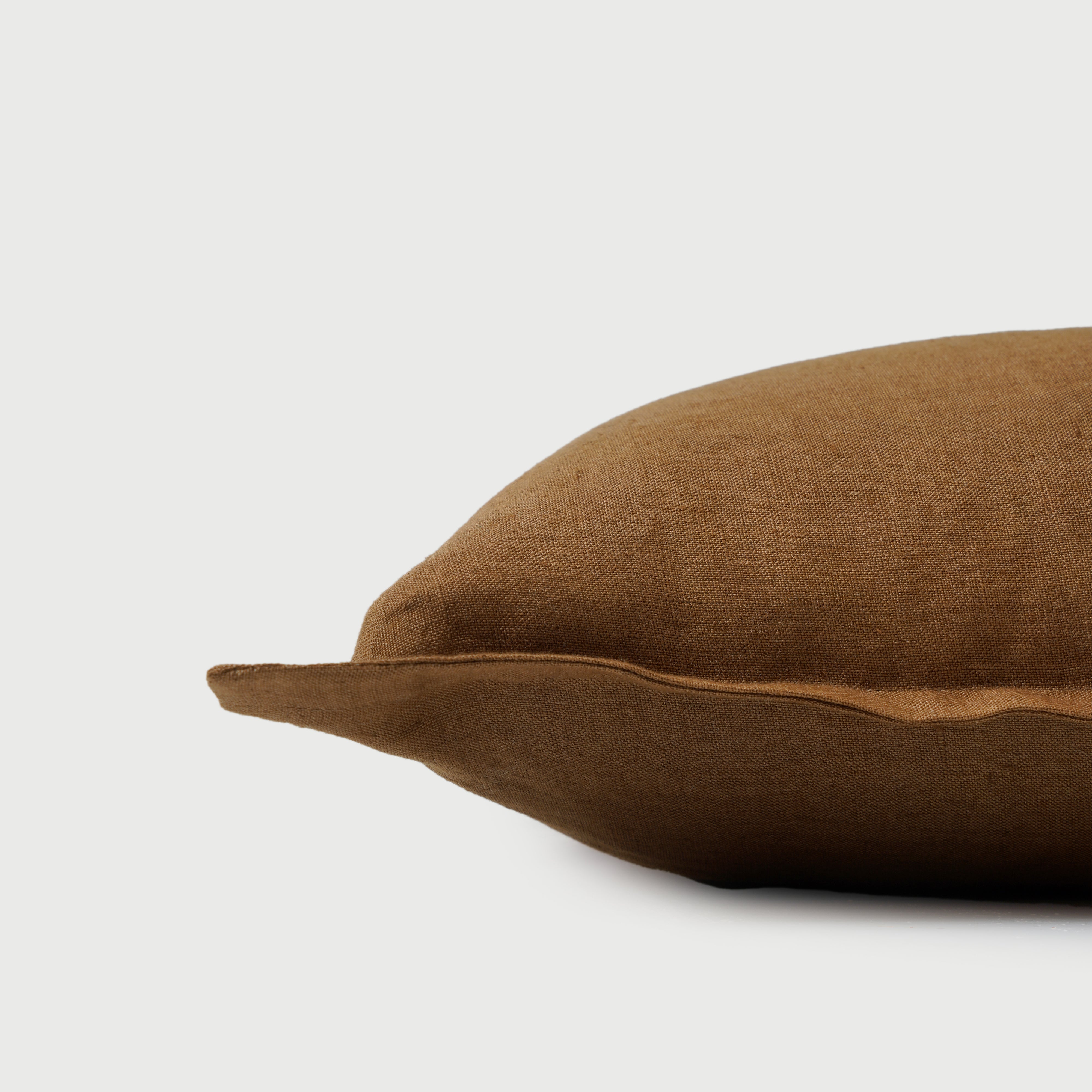 Tan Brown Linen Euro Sham