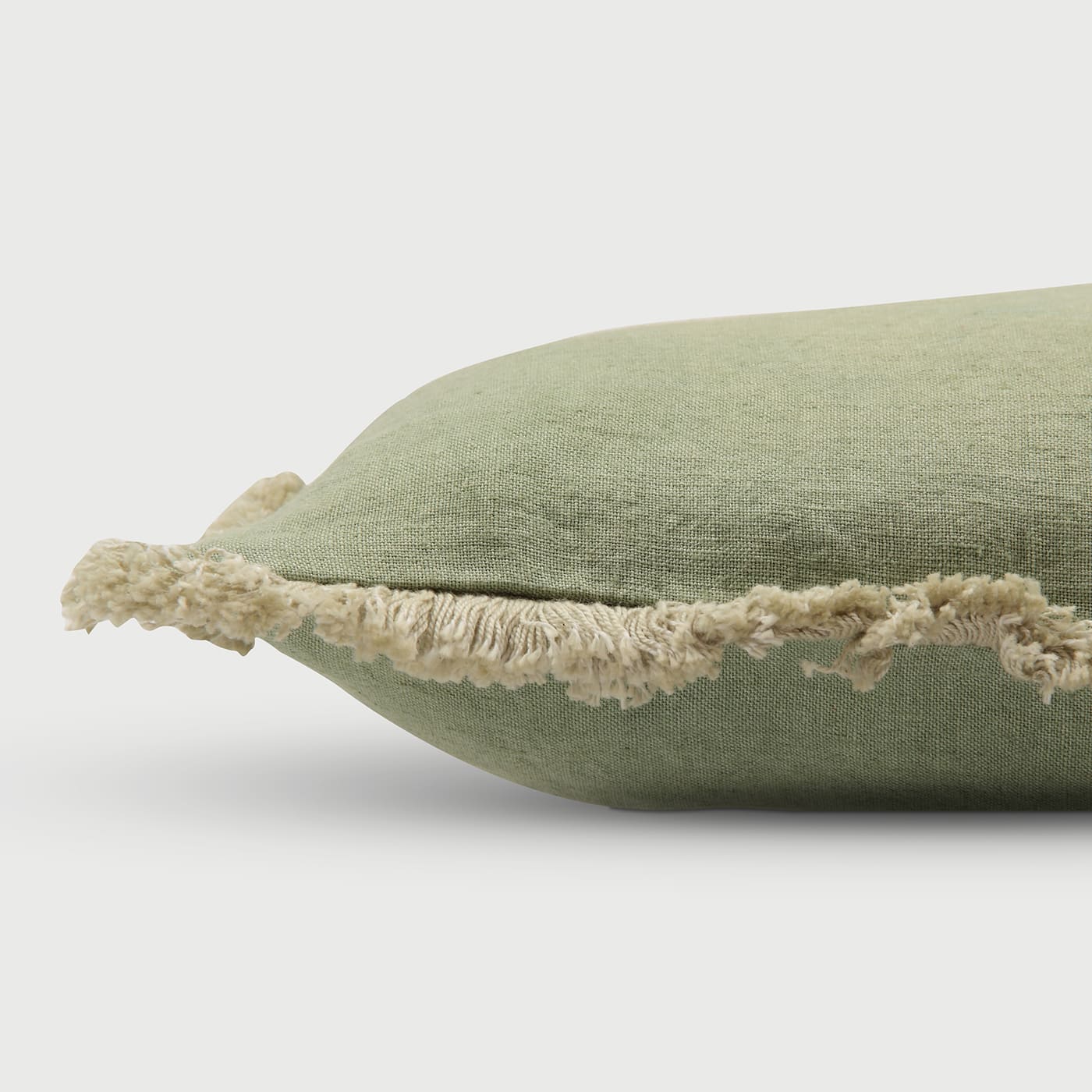 Fringe Fern Oblong Linen Cushion Cover