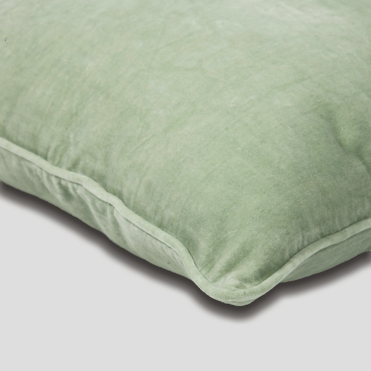 Sea Foam Green Velvet Euro Sham