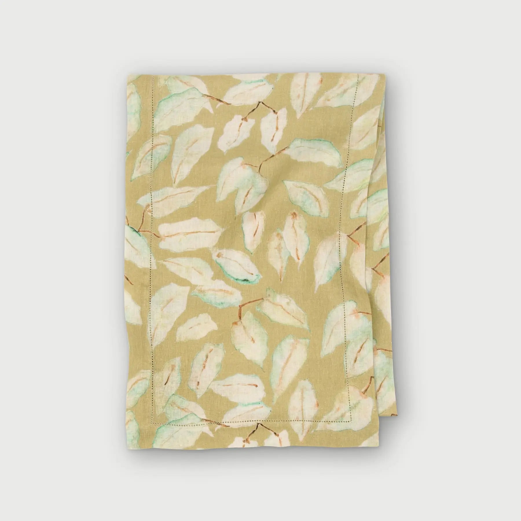 Grove Ochre Linen Table Runner SanctuaryLiving