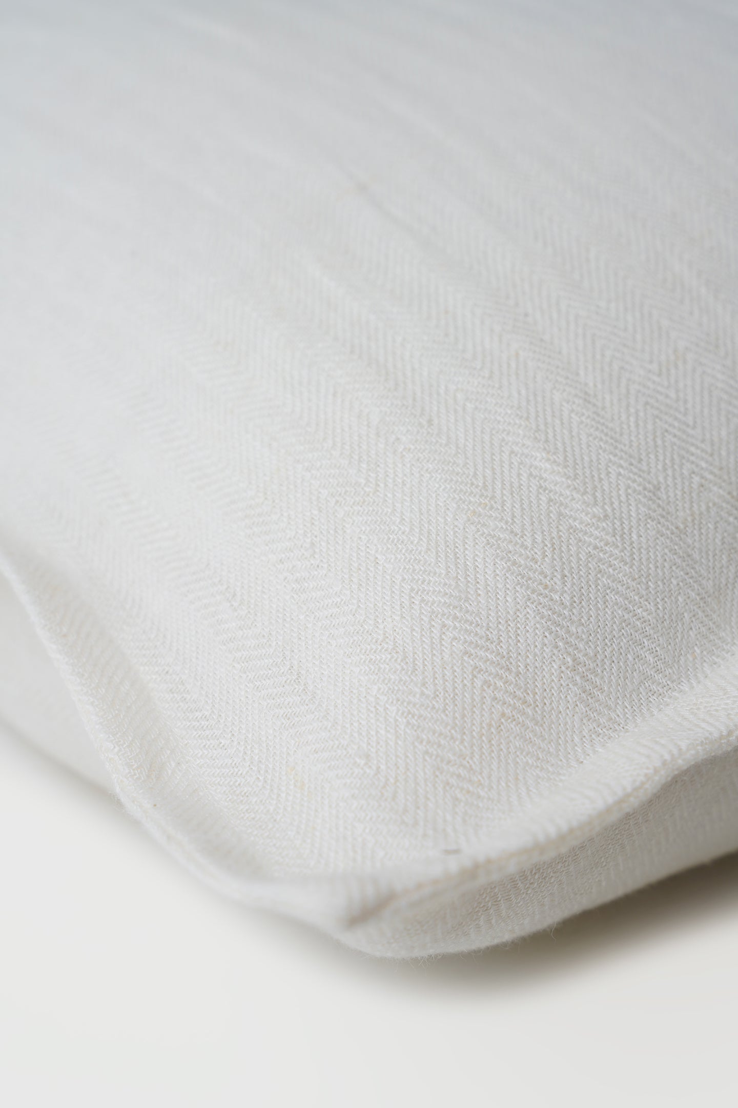 Ivory Herringbone Linen Cushion Cover