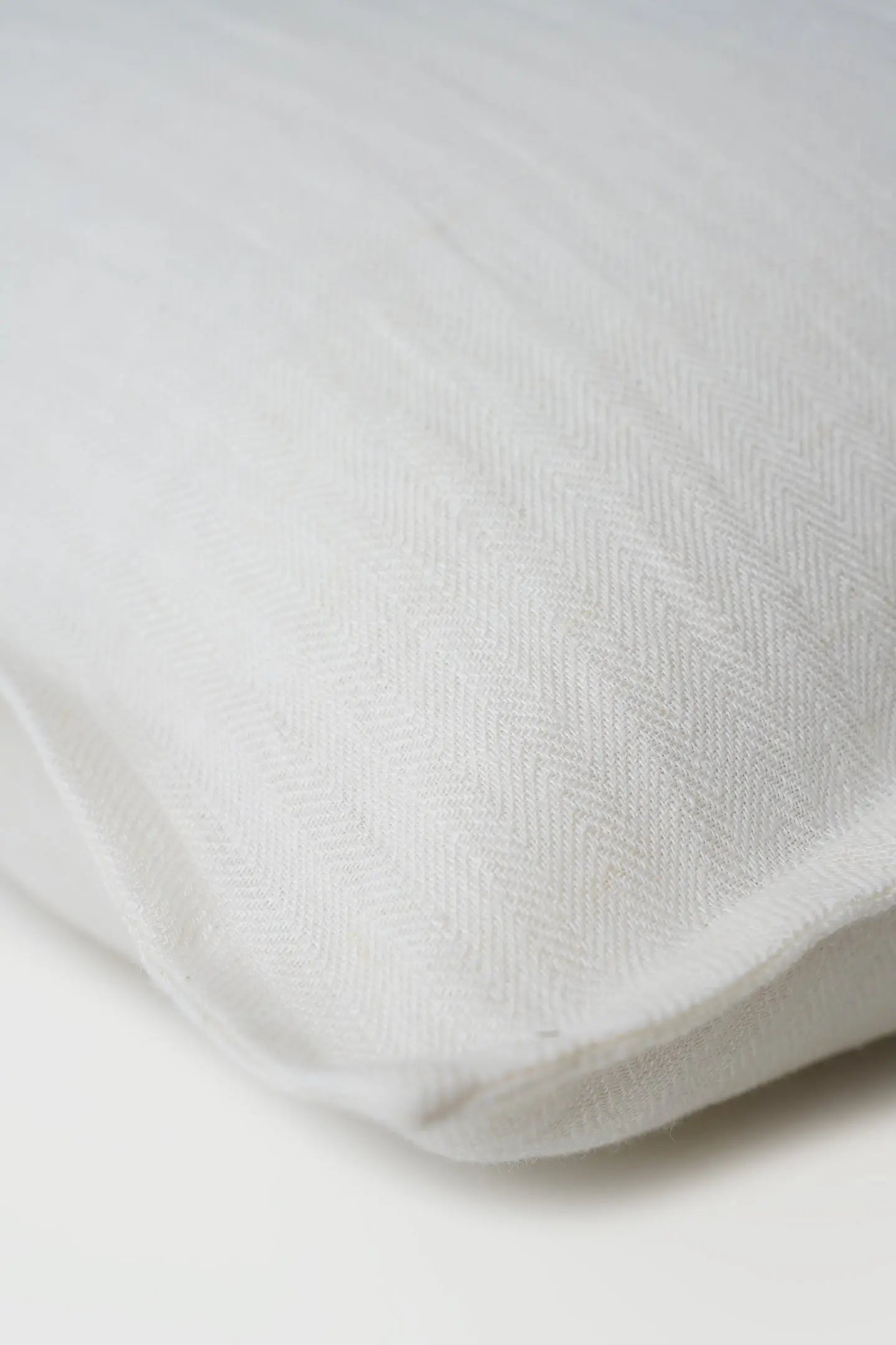 Ivory Herringbone Linen Cushion Cover SanctuaryLiving