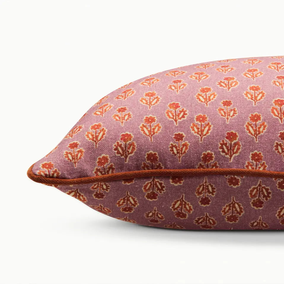 Viola Lavender Cotton Oblong Cushion Cover SanctuaryLiving