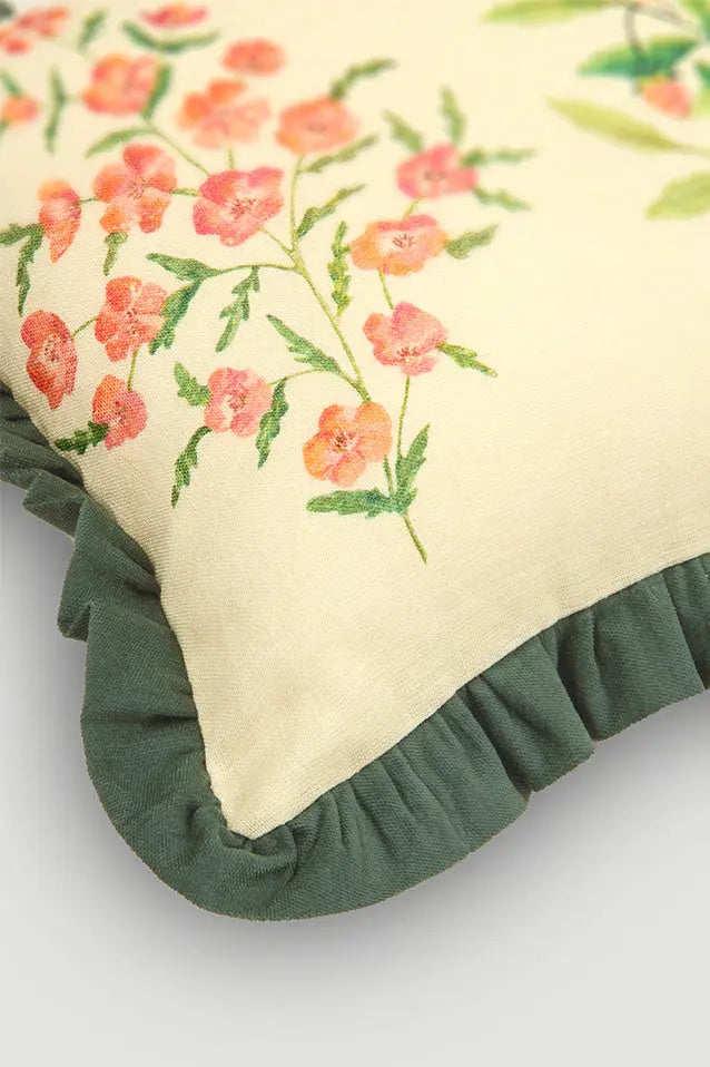 Fiora Ivory Linen Oblong Cushion Cover SanctuaryLiving