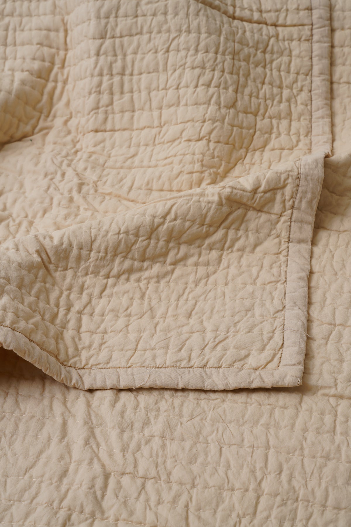 Hand Kantha Blush Cotton Bedspread