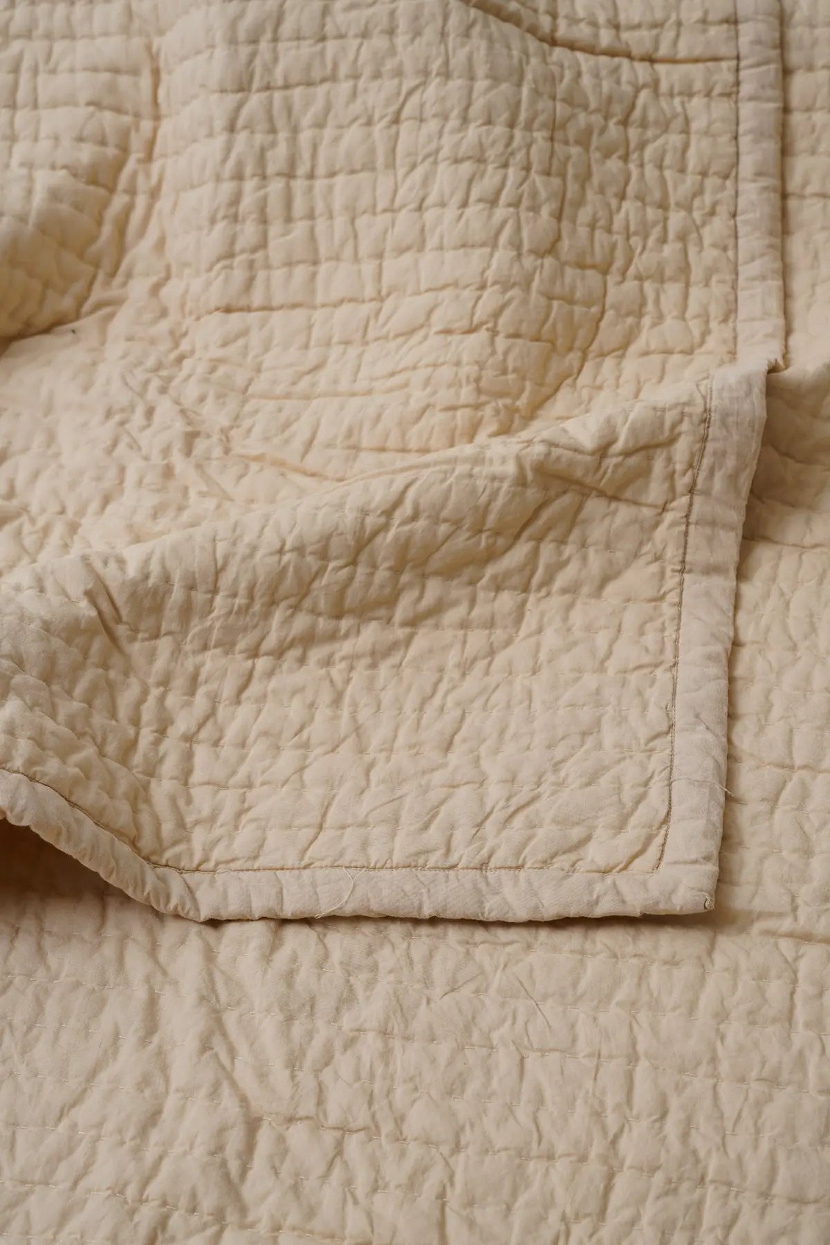 Hand Kantha Blush Cotton Bedspread SanctuaryLiving