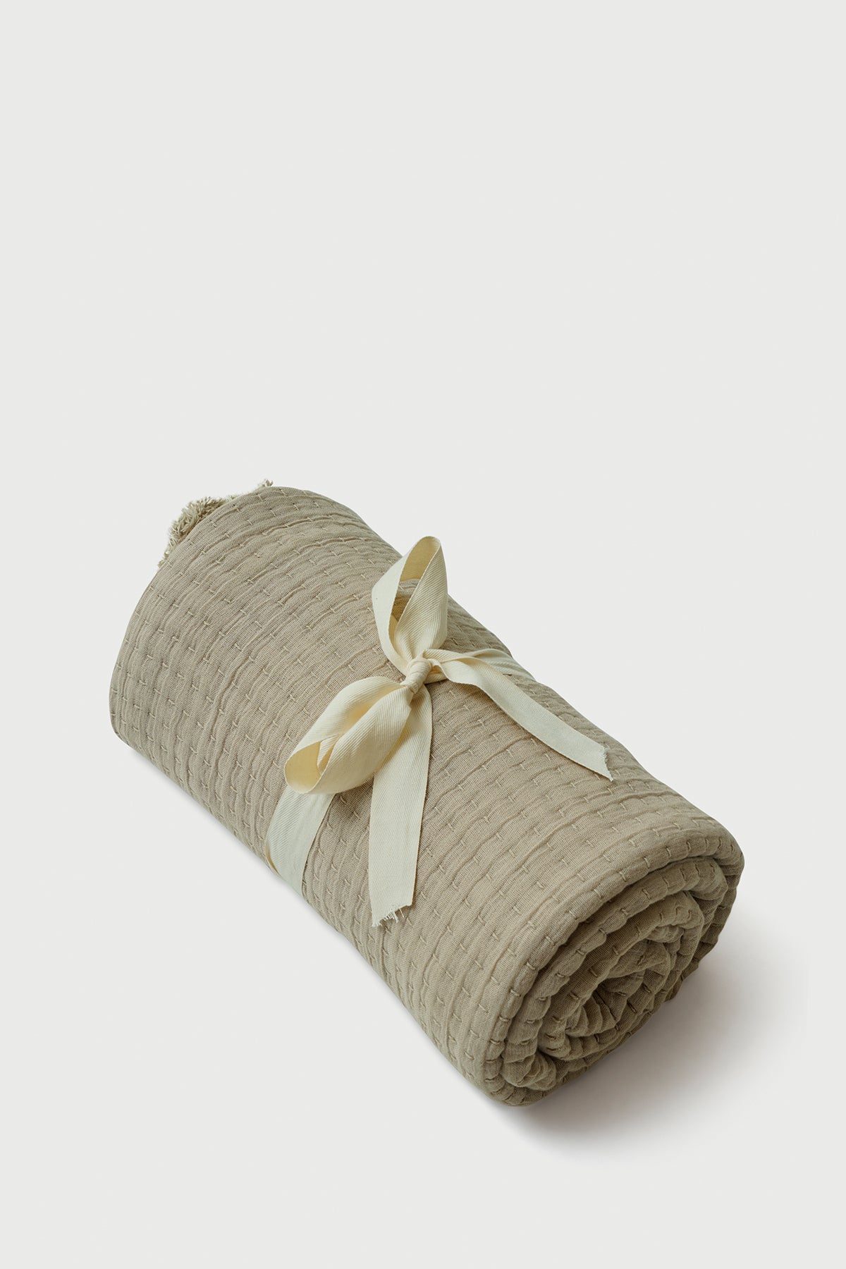 Trail Beige Cotton Throw