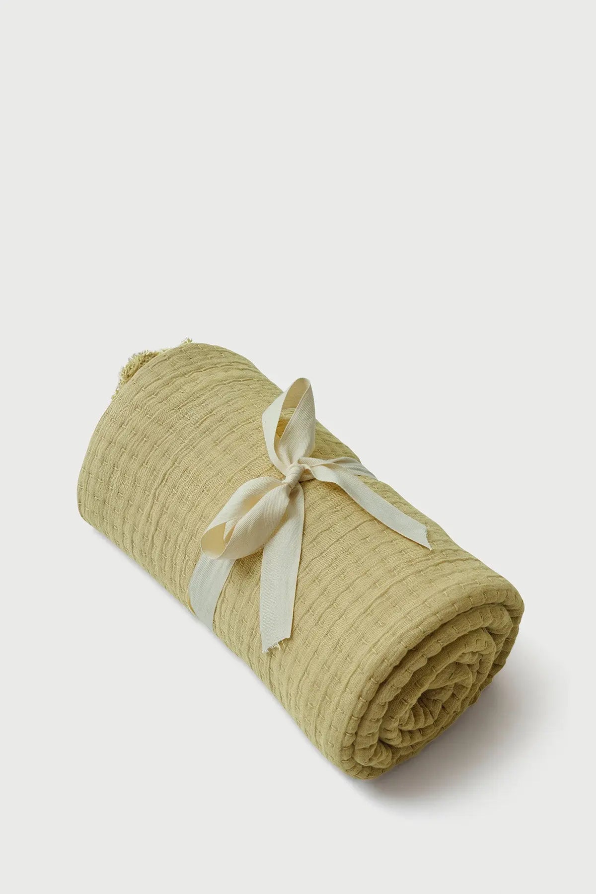 Trail Beige Cotton Throw SanctuaryLiving