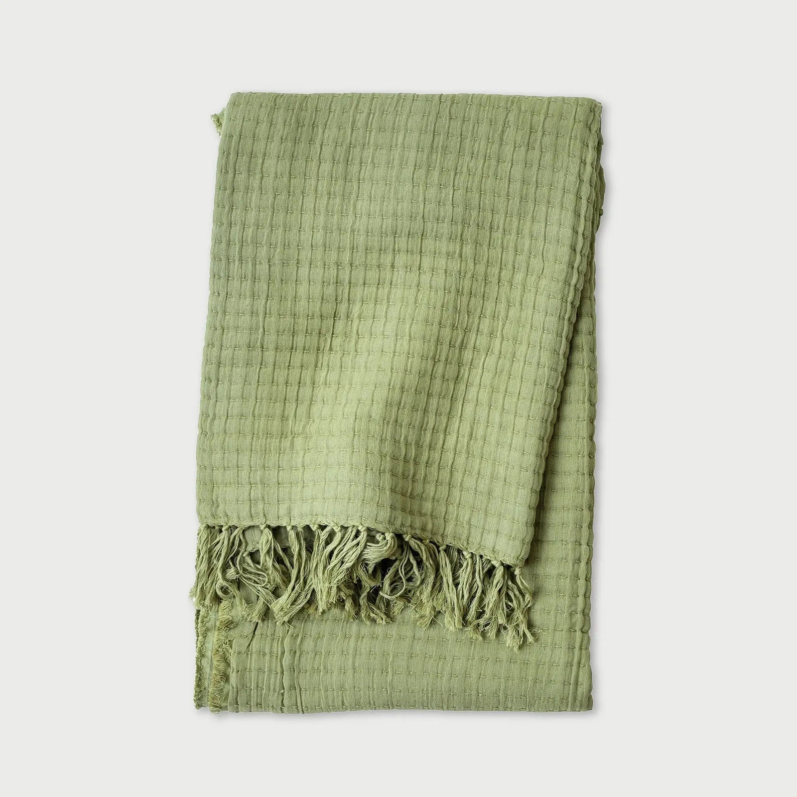 Trail Sage Cotton Throw SanctuaryLiving