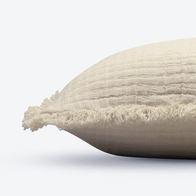 Trail Ivory Cotton Cushion Cover