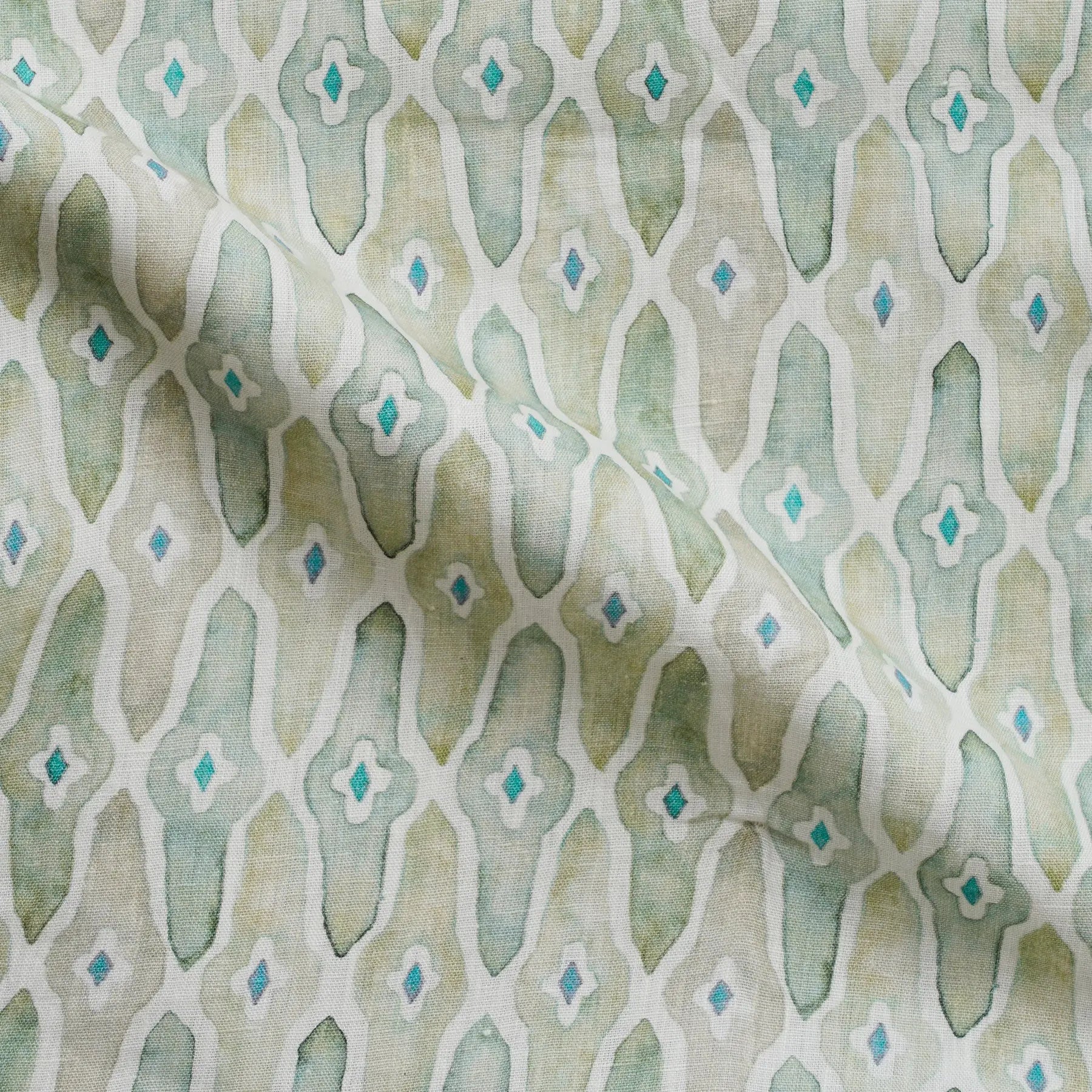 Printed Linen Round Table cover SanctuaryLiving