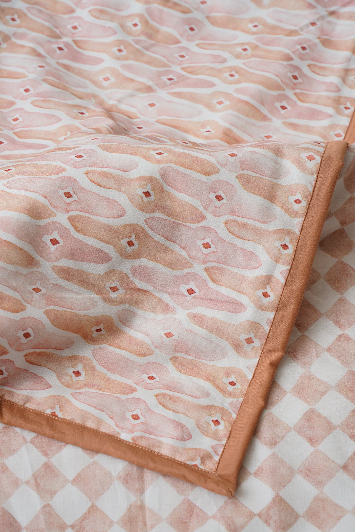 Checker Mosaic Blush Cotton Dohar