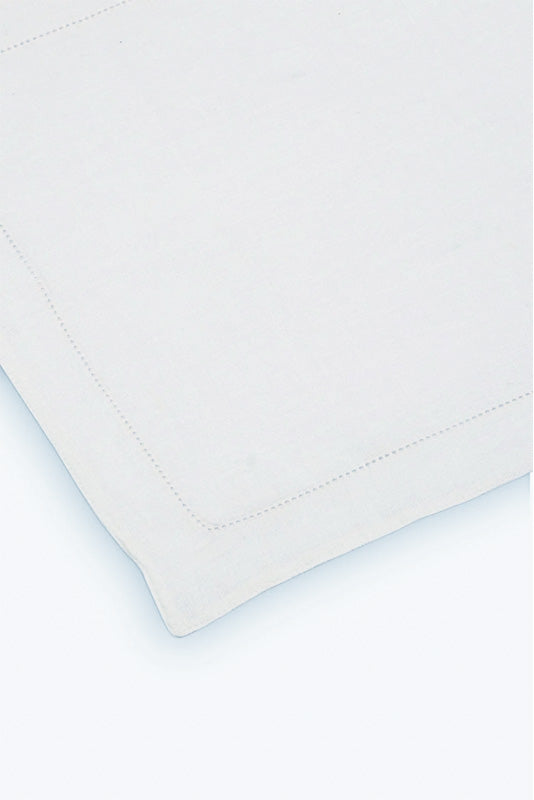 White Linen Table Mats-Set of 2