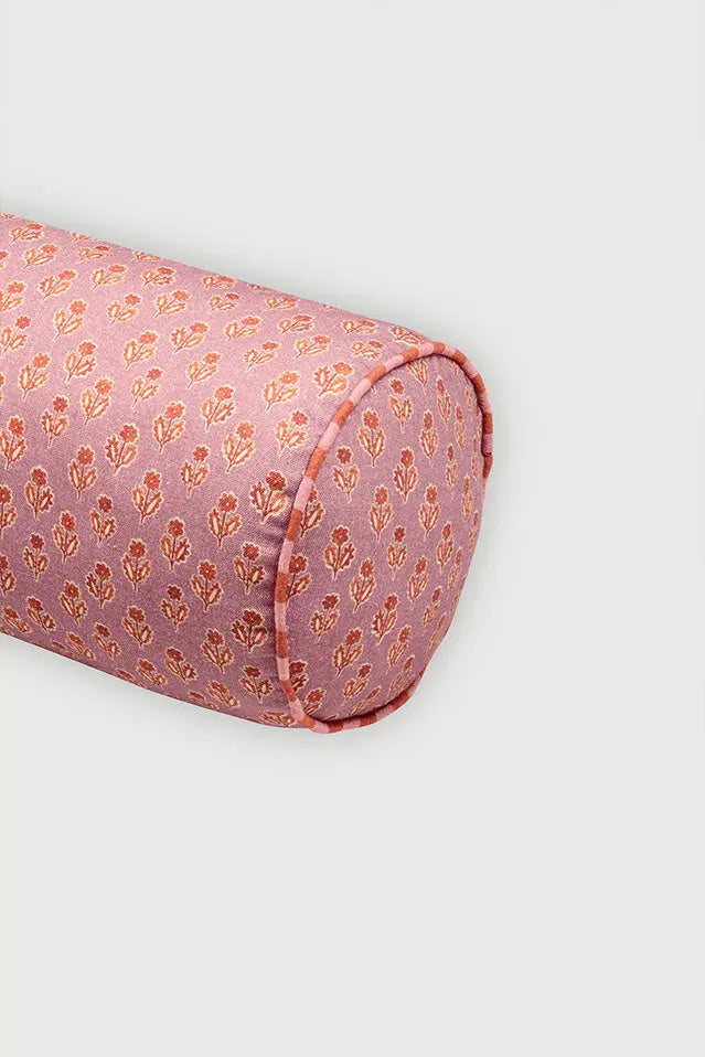Viola Lavender Cotton Bolster Cover SanctuaryLiving