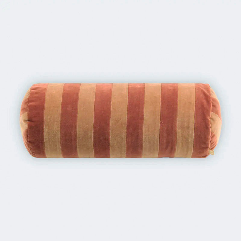 Holly Spice Striped Bolster Cover