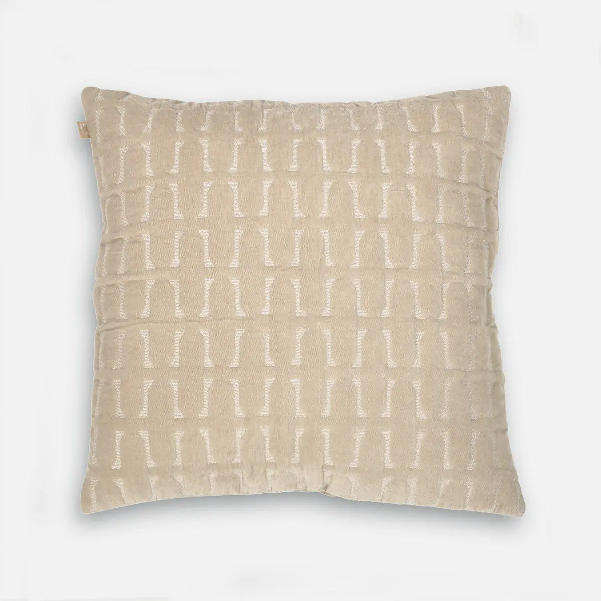 Twig Oatmeal Embroidered Velvet Cushion Cover SanctuaryLiving