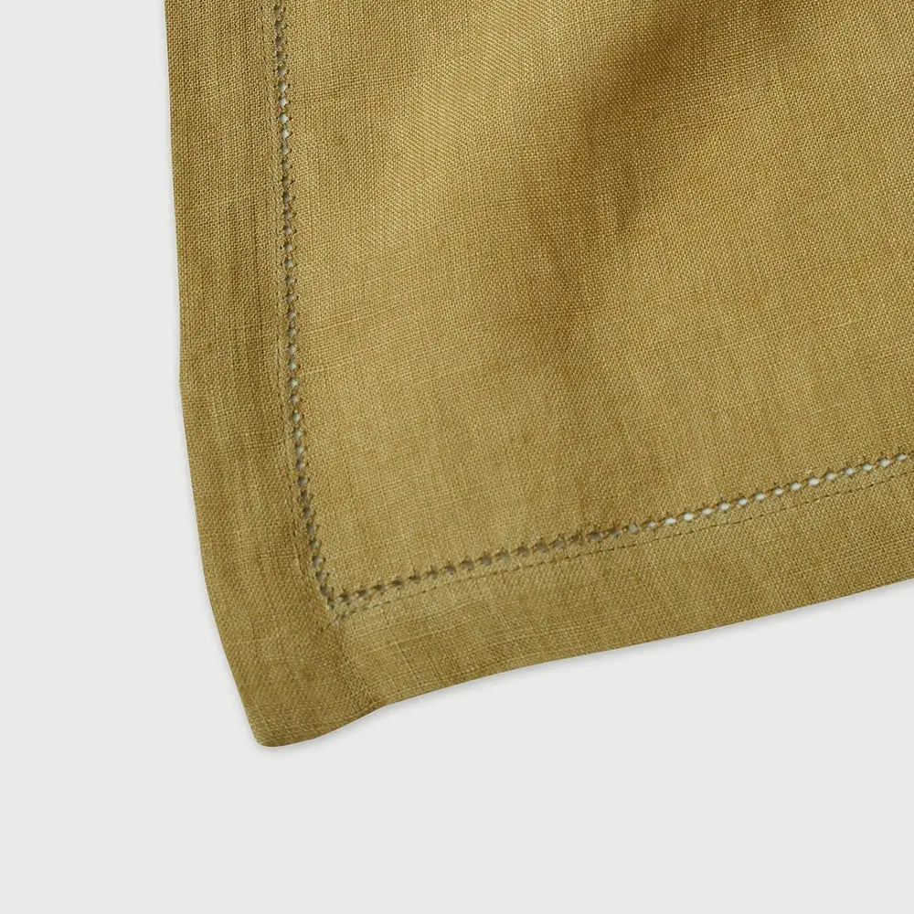 Ochre Linen Table Runner SanctuaryLiving