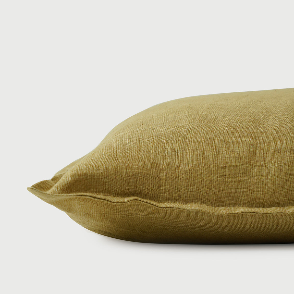 Ochre Linen Pillow Cover