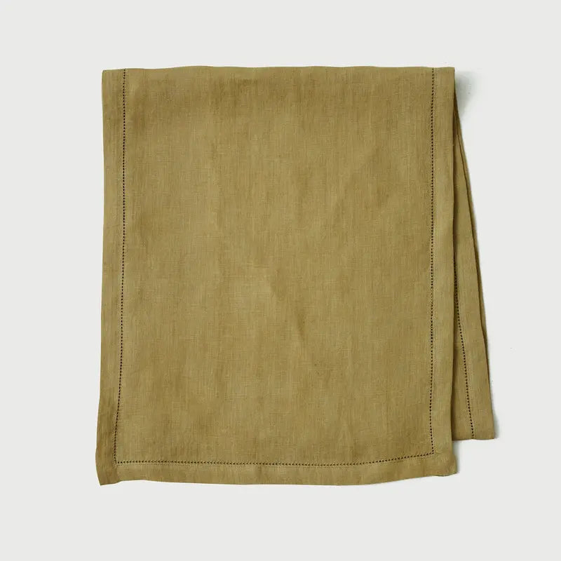 Linen Ochre Table Runner and Napkins Gift Set SanctuaryLiving