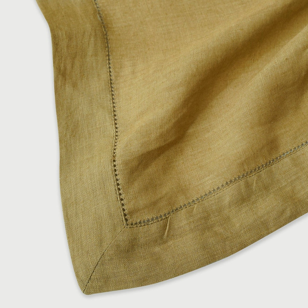 Ochre Linen Table Cover