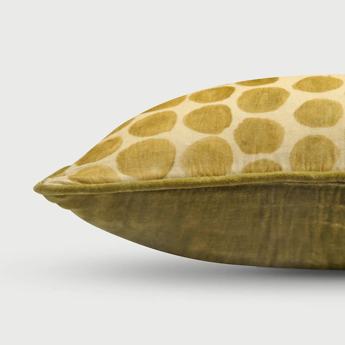 Polka Dot Olive Velvet Cushion Cover SanctuaryLiving