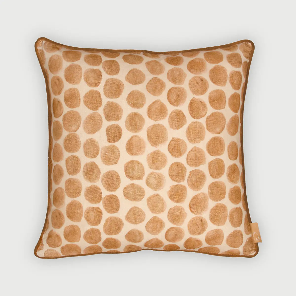 Polka Dot Caramel Velvet Cushion Cover SanctuaryLiving