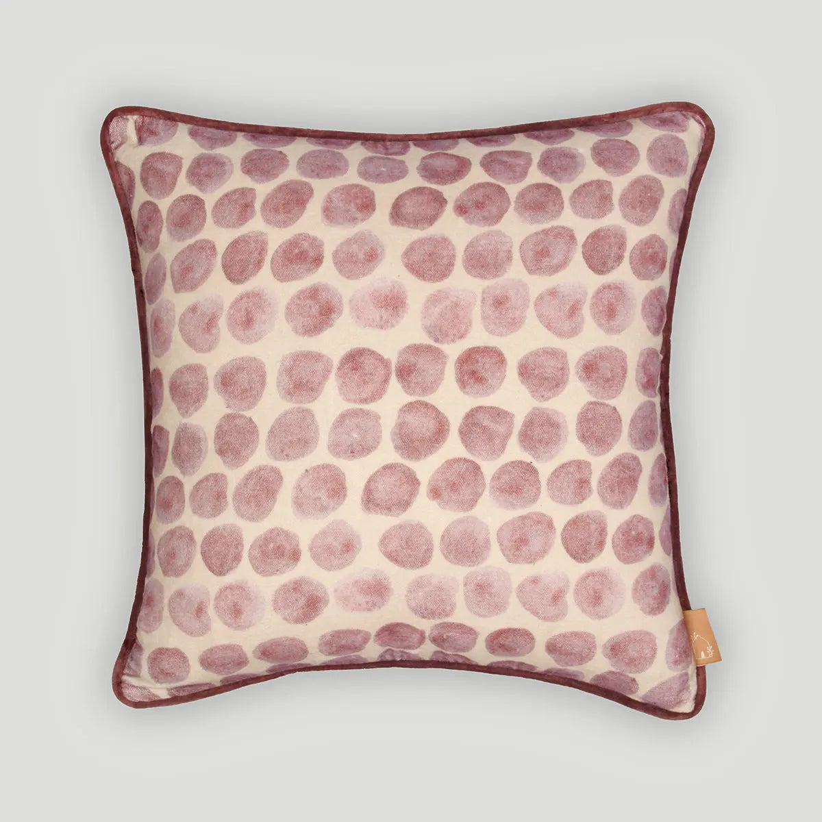 Polka Dot Lavender Velvet Cushion Cover SanctuaryLiving