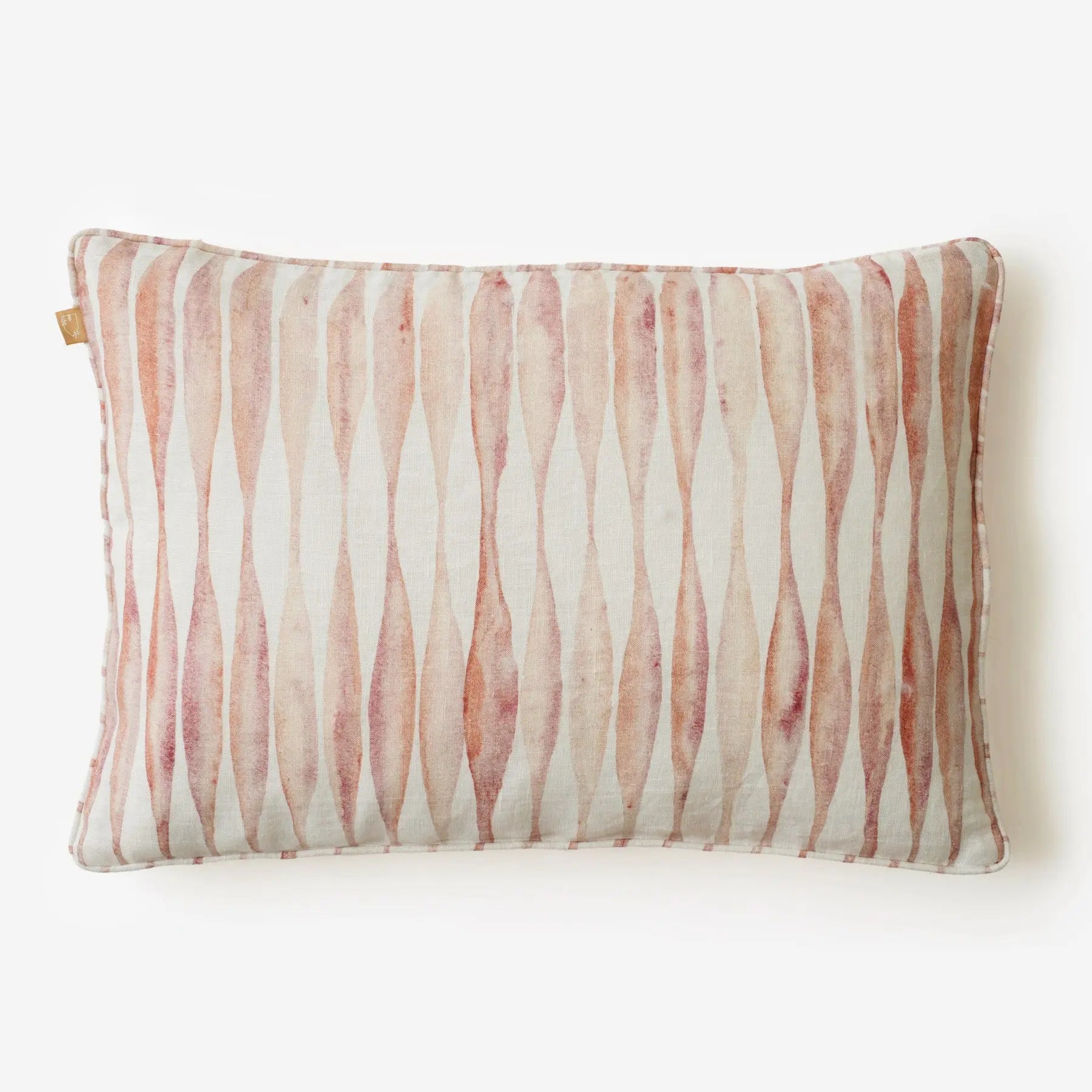 Ripple Blush Oblong Linen Cushion Cover SanctuaryLiving