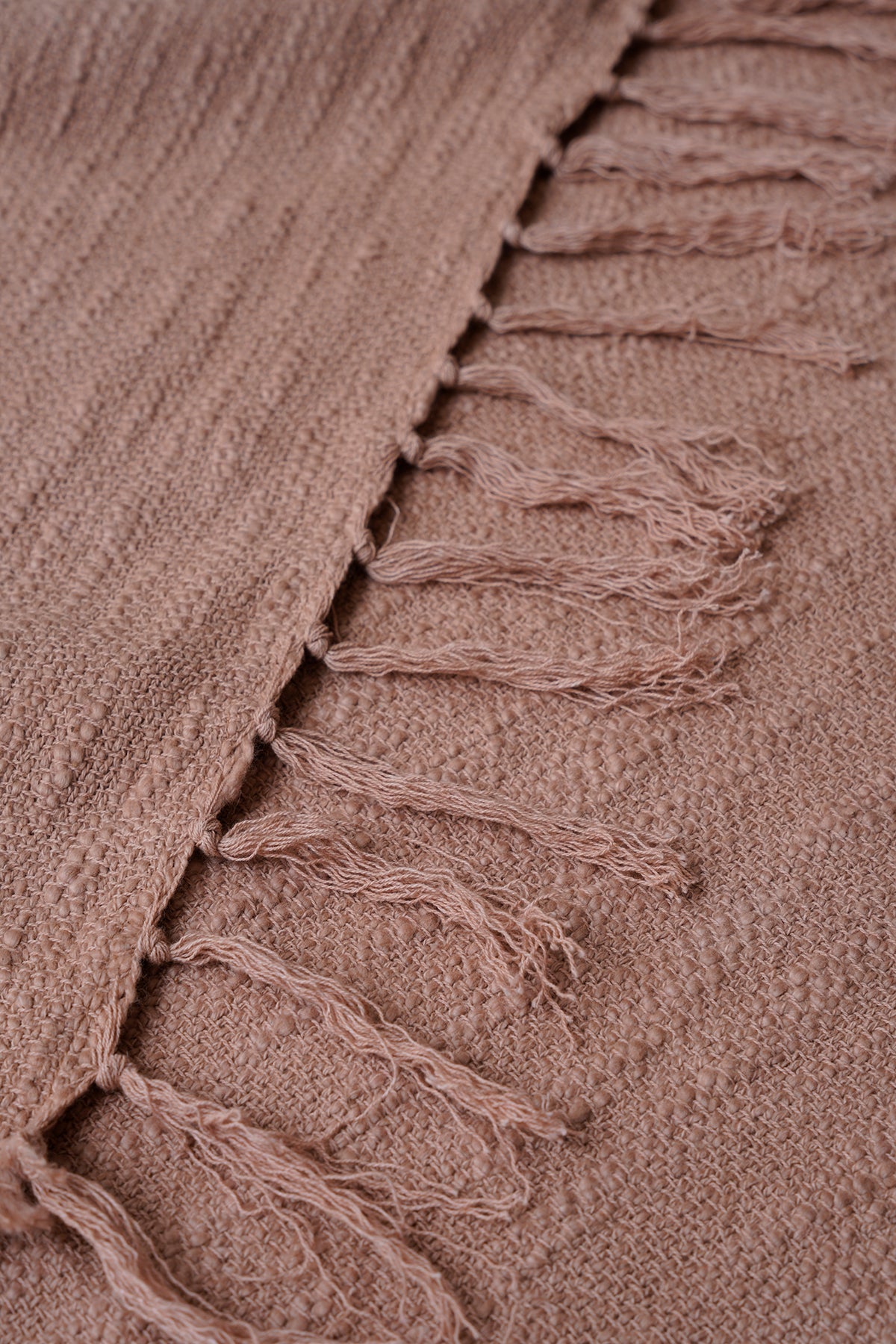 Handloom Cotton Slub Blush Throw
