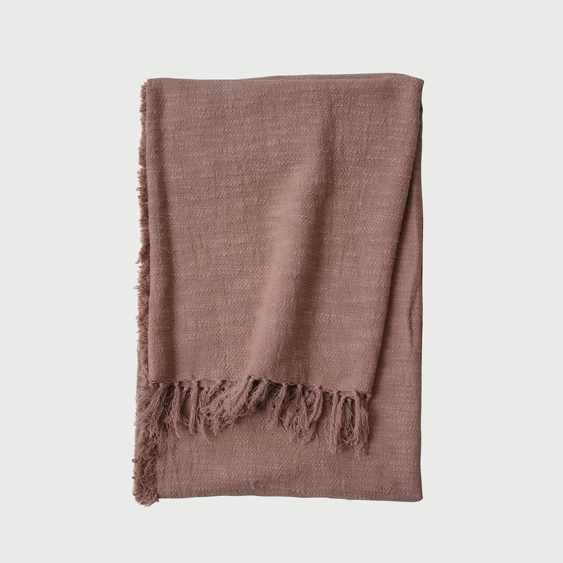 Handloom Cotton Slub Blush Throw
